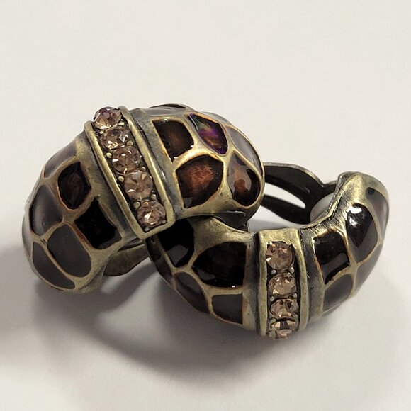 Animal Print Clip On Earrings - Picture 2 of 7